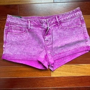 Delias Purple Cuffed Denim Shorts